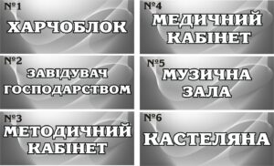 Табличка на двері для навчальних закладів