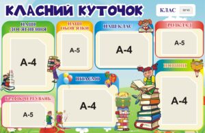 Стенд «Класний куточок – наш маленький світ»