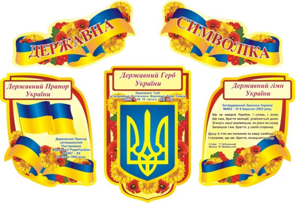 Набір стендів «Державна символіка України»