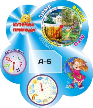 Стенд «Куточок природи: спостерігаємо, аналізуємо, досліджуємо» з рухомими стрілками