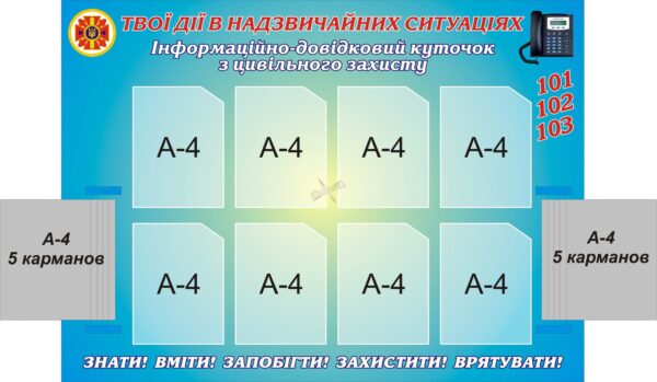 Стенд «Твої дії в надзвичайних ситуаціях»