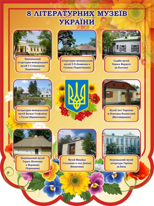 Стенд «8 літературних музеїв України»