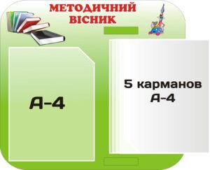 Стенд для методичного кабінету «Інформація для педагогів» з книжкою