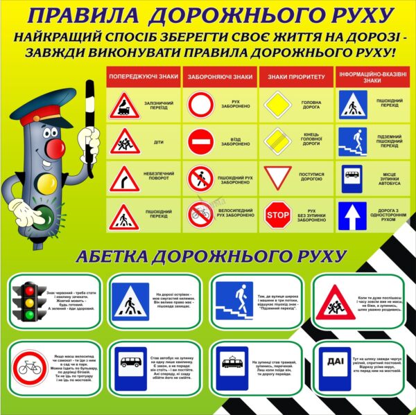 Стенд «Правила дорожнього руху: знай і дотримуйся!»