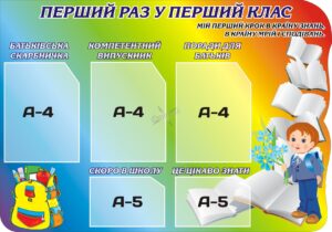 Стенд «Перший раз у перший клас» для батьків і першокласників