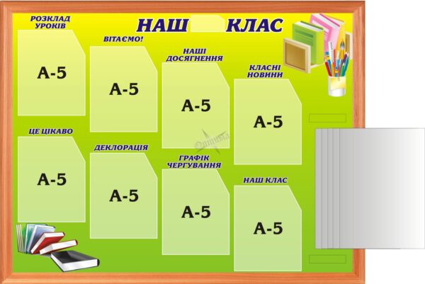 Пластиковий стенд «Наш клас: досягнення і новини»