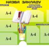 Набір стендів «Розклад і підготовка» для оформлення коридору школи