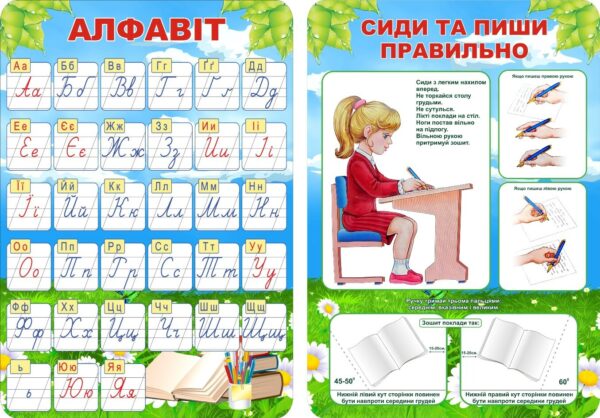 Набір стендів «Пиши Гарно – Сиди Правильно»