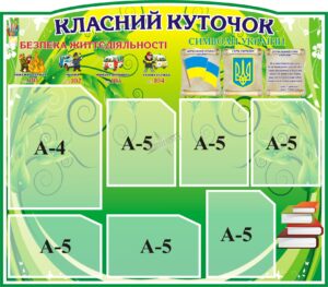 Пластиковий стенд «Класний куточок» із символікою України