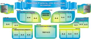 Пластикові стенди для оформлення інформаційної зони в учительській