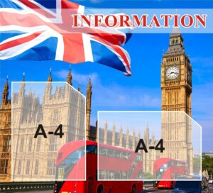 Стенд для кабінету англійської мови «Information»