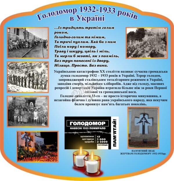 Стенд «Голодомор 1932-1933 років в Україні»