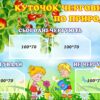 Cтенд «Куточок чергових по природі»