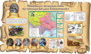 Стенд «Національно-визвольна війна під проводом Богдана Хмельницького»