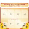 Комплект пластикових стендів «Куточок української мови та літератури»