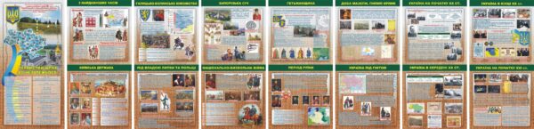 Комплект пластикових стендів «Етапи державотворення України»