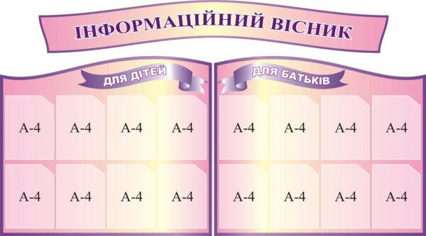Комплект стендів «Інформація для дітей та батьків»