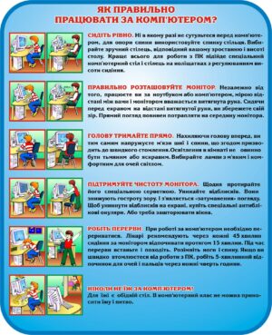 Стенд «Як правильно працювати за комп'ютером»