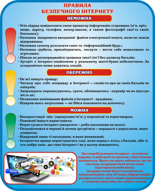 Стенд «Правила безпечного Інтернету»