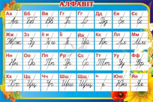 Стенд «Алфавіт з прописними літерами»