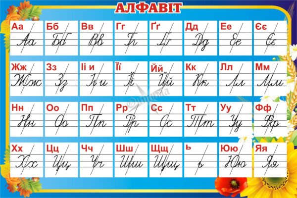 Стенд «Алфавіт з прописними літерами»