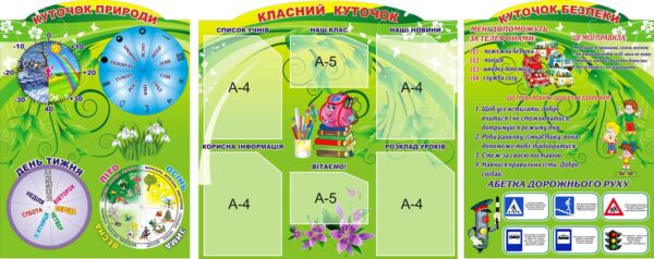 Комплект пластикових стендів «Інформаційний класний куточок»