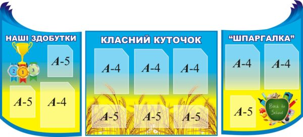 Комплект пластикових стендів «Класний куточок»
