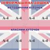 Пластиковий стенд «Інформаційна дошка для кабінету англійської мови»