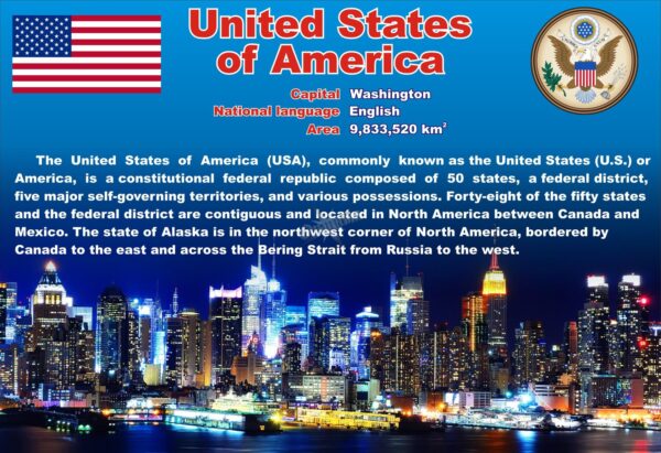Пластиковий стенд «United States of America»