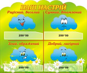 Пластиковий стенд «Куточок настрою»