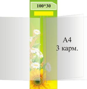 Пластиковий стенд-книжка з кишенями А4 на 3 кишені
