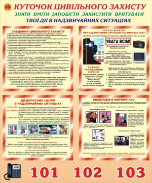 Стенд «Куточок цивільного захисту»