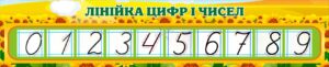 Стенд «Лінійка цифр і чисел»