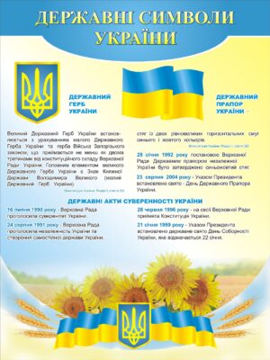 Стенд «Державні символи України»