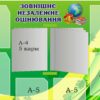 Стенд «Зовнішнє незалежне оцінювання» з книжкою