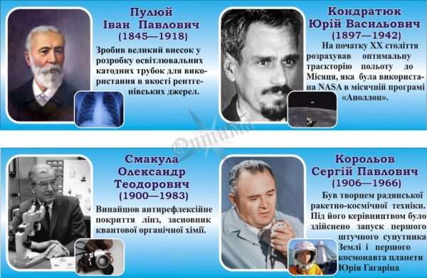 Набір стендів «Портрети відомих фізиків»
