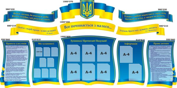 Набір стендів «Все починається з малого...»