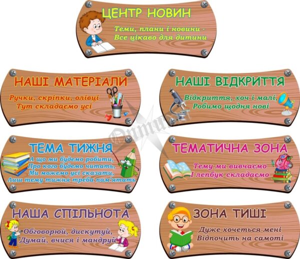 Набір стендів для НУШ «Осередки»