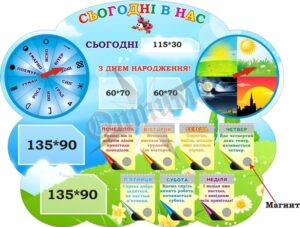 Стенд для НУШ «Сьогодні в нас»