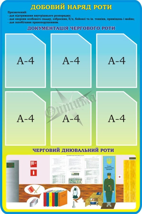 Стенд «Добовий наряд роти»