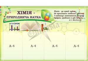 Стенд «Хімія – природнича наука»