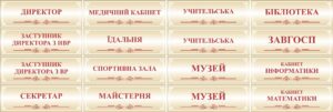 Табличка на шкільний кабінет в асортименті