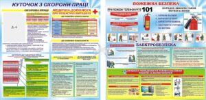 Набір стендів «Куточок охорони праці та пожежної безпеки»