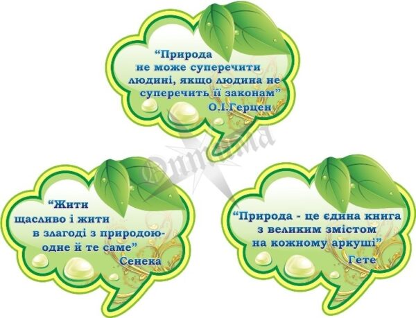 Стенд-цитата для оформлення кабінету біології в асортименті