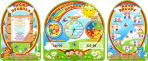 Набір стендів для НУШ «Щоденні новини, наші правила, коло вибору»