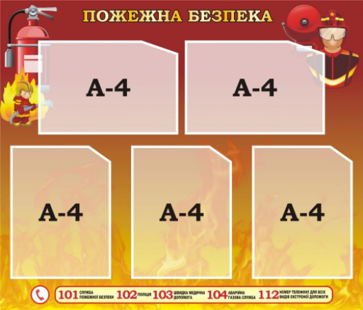 Стенд «Пожежна безпека»