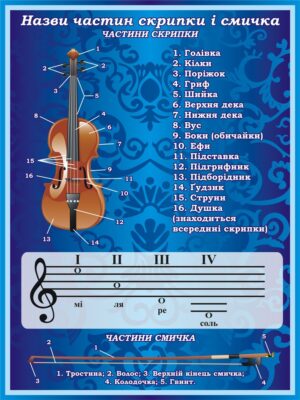 Стенд «Скрипка: основні частини»