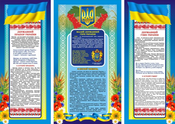 Комплект пластикових стендів «Державна символіка»
