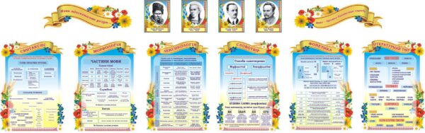 Набір стендів для кабінету української мови та літератури