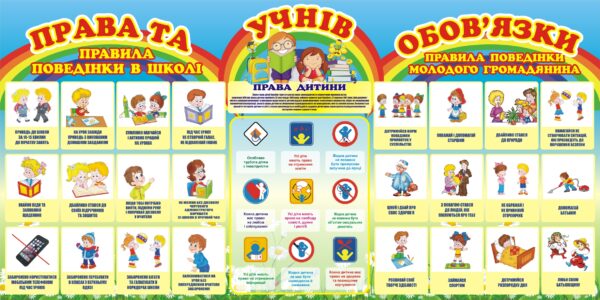 Стенд «Права дитини і правила поведінки у школі»